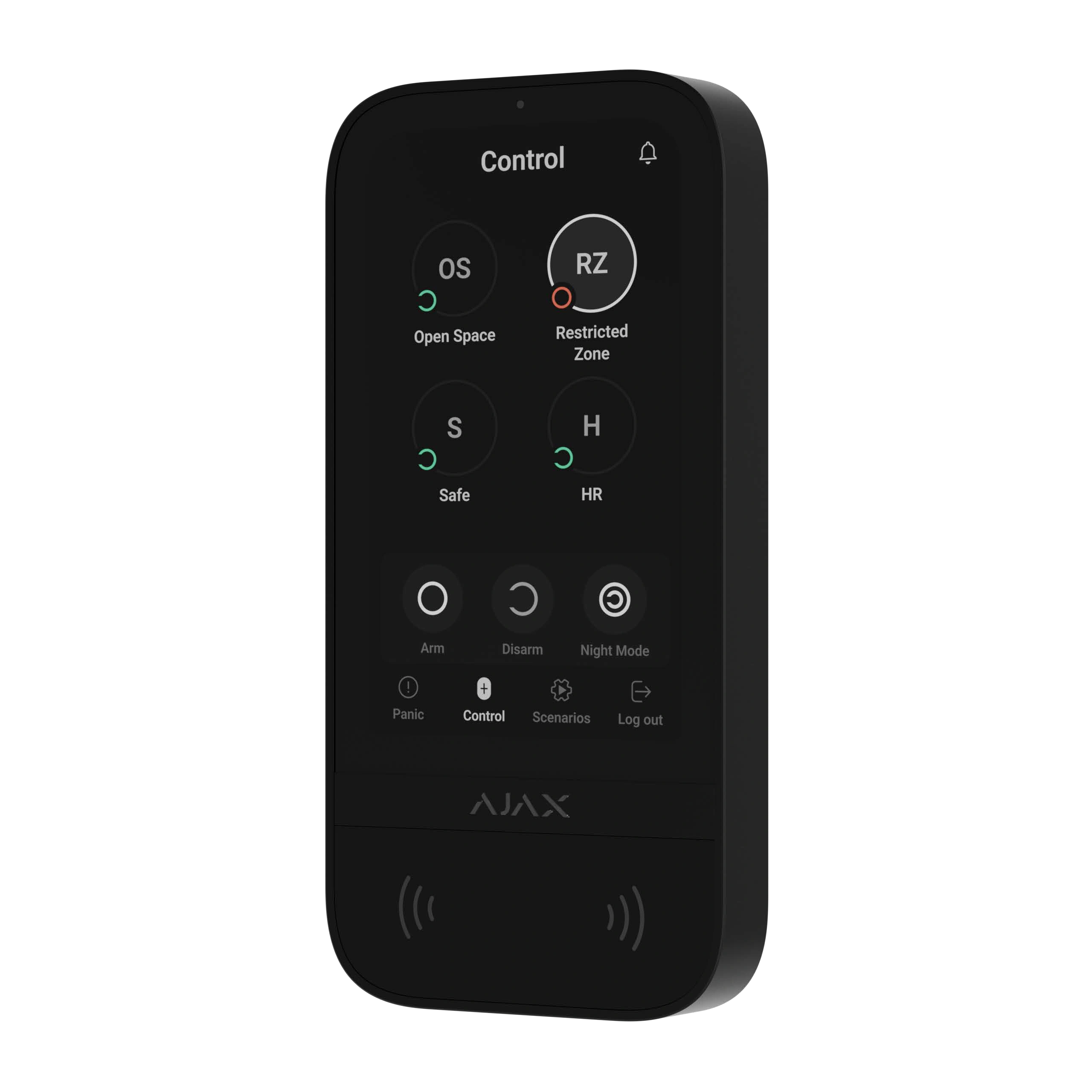 Clavier tactile Ajax KeyPad TouchScreen noir